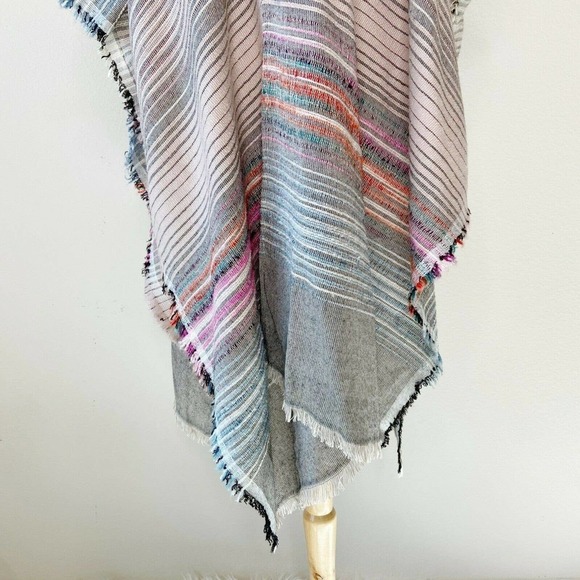 Cejon Frayed Hem Kimono Sz One Size - Picture 3 of 7